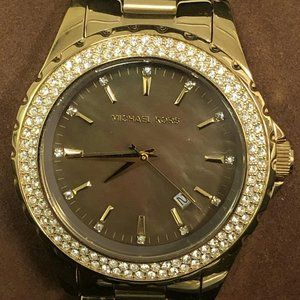 Michael Kors Gold Tone Runway MOP Watch MK5452